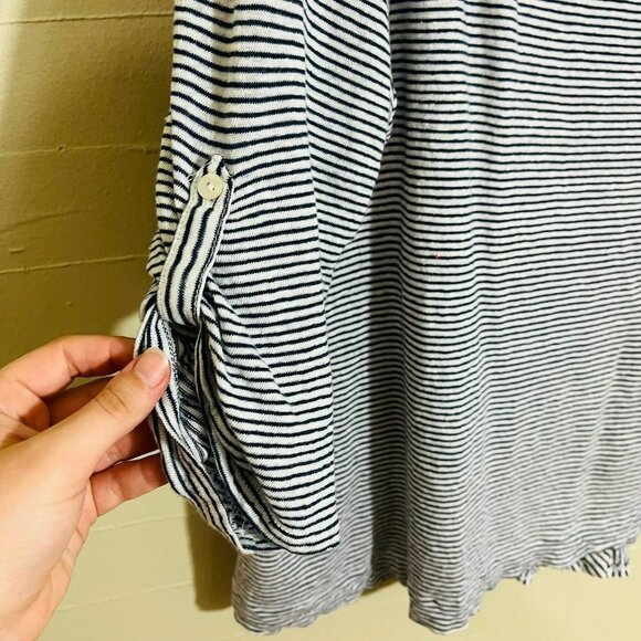 Adrienne Vittadini Striped 100% Linen Blouse SZ 3x - Picture 4 of 6